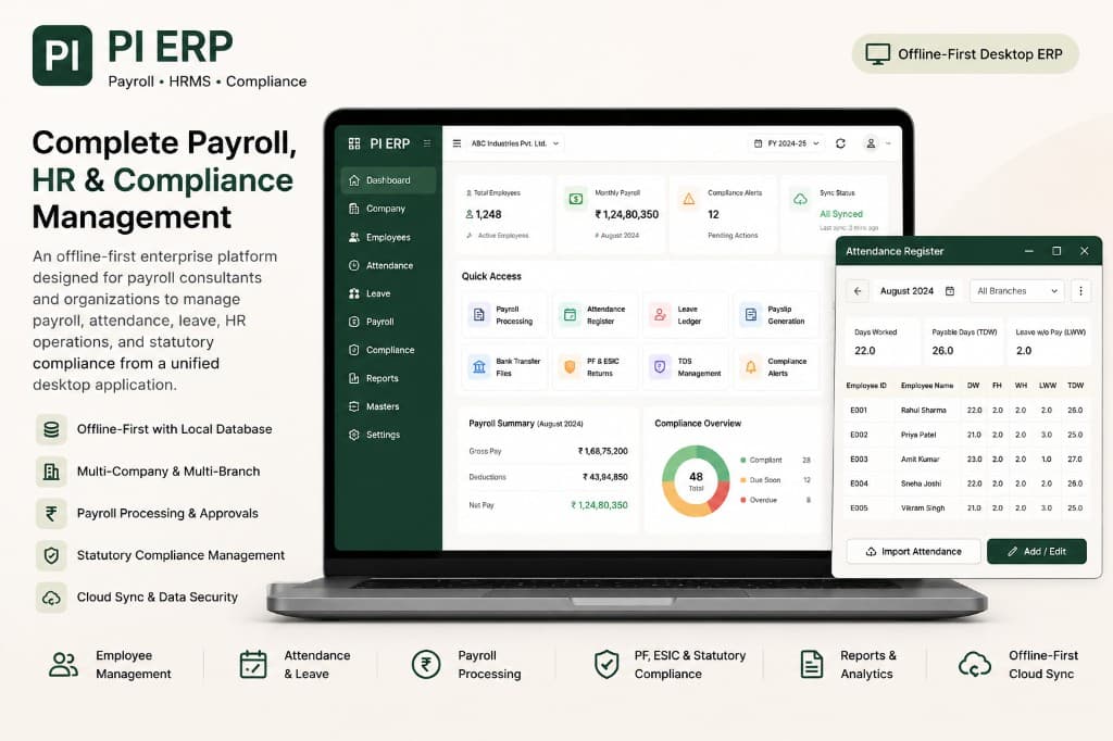PI ERP product preview
